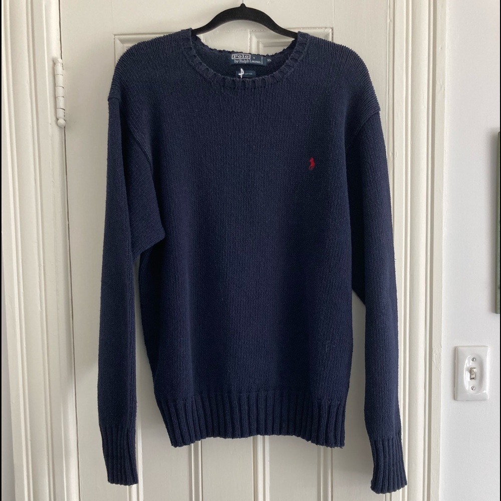 Men’s Ralph Lauren Navy 100% cotton pullover sz XL